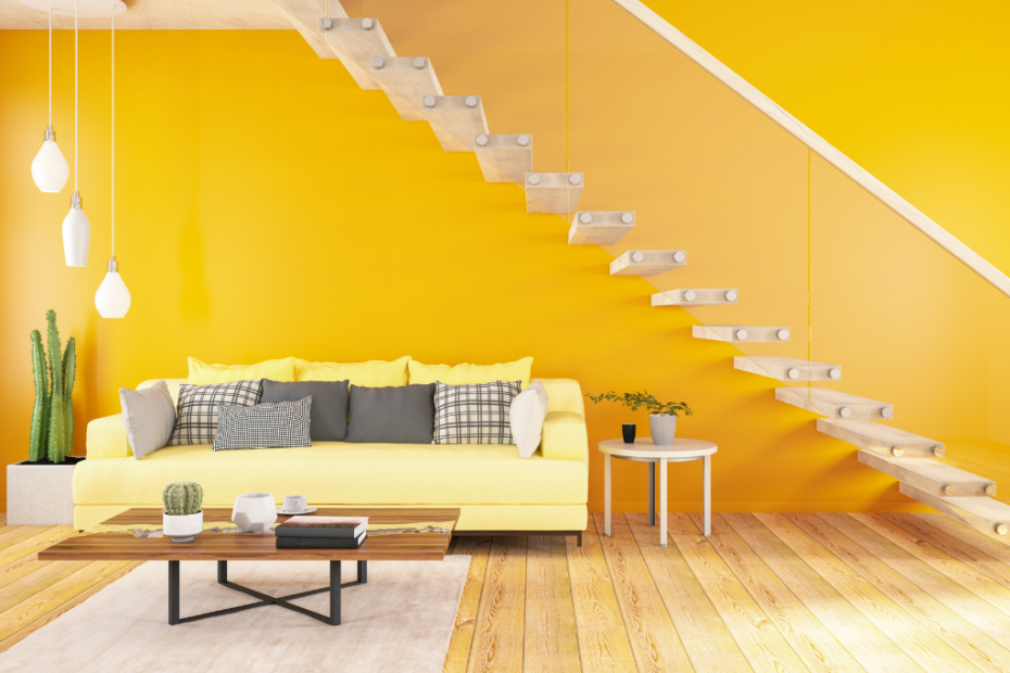 décoration maison jaune moutarde